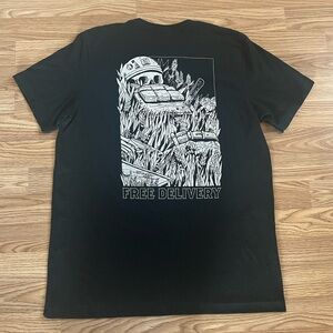 Classic Black Tee with Triangle Design